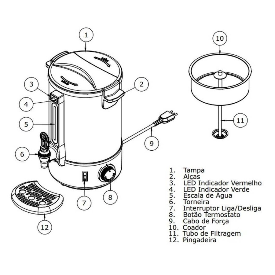 CAFETEIRA ELETRICA AUTOMATICA 4L 220V - PROGAS
