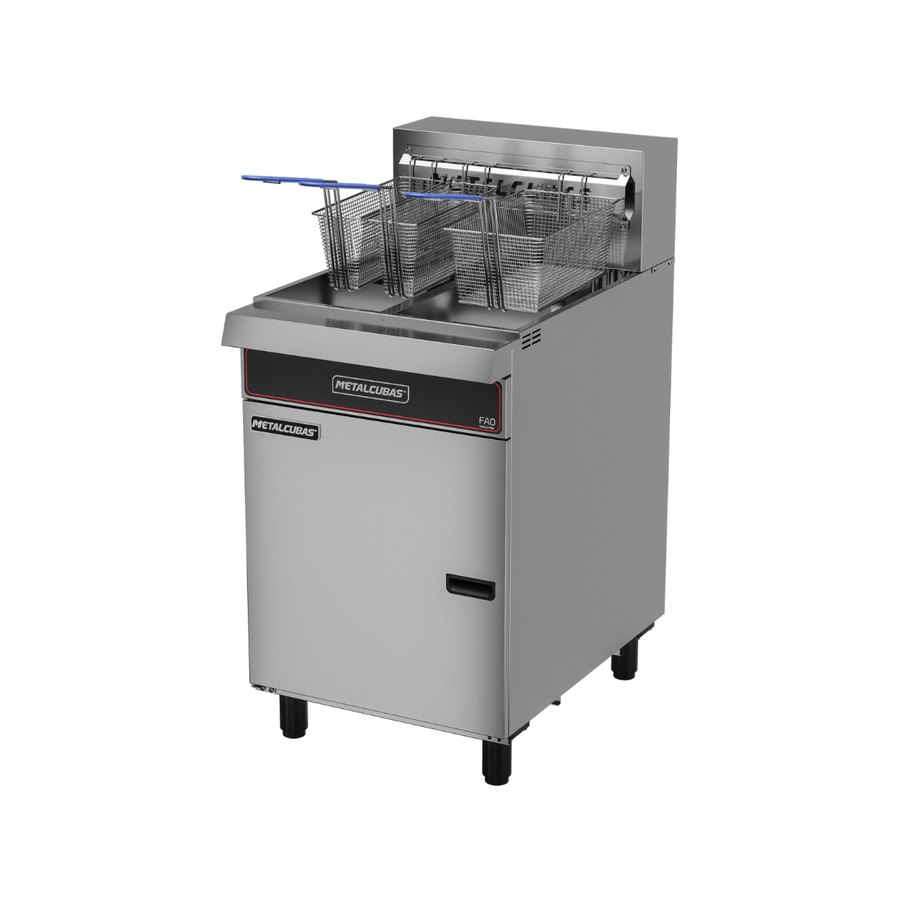 FRITADEIRA ELÉTRICA 38L A&O PREMIUM FAO DUPLA 3 CESTOS PRM 380V - METALCUBAS