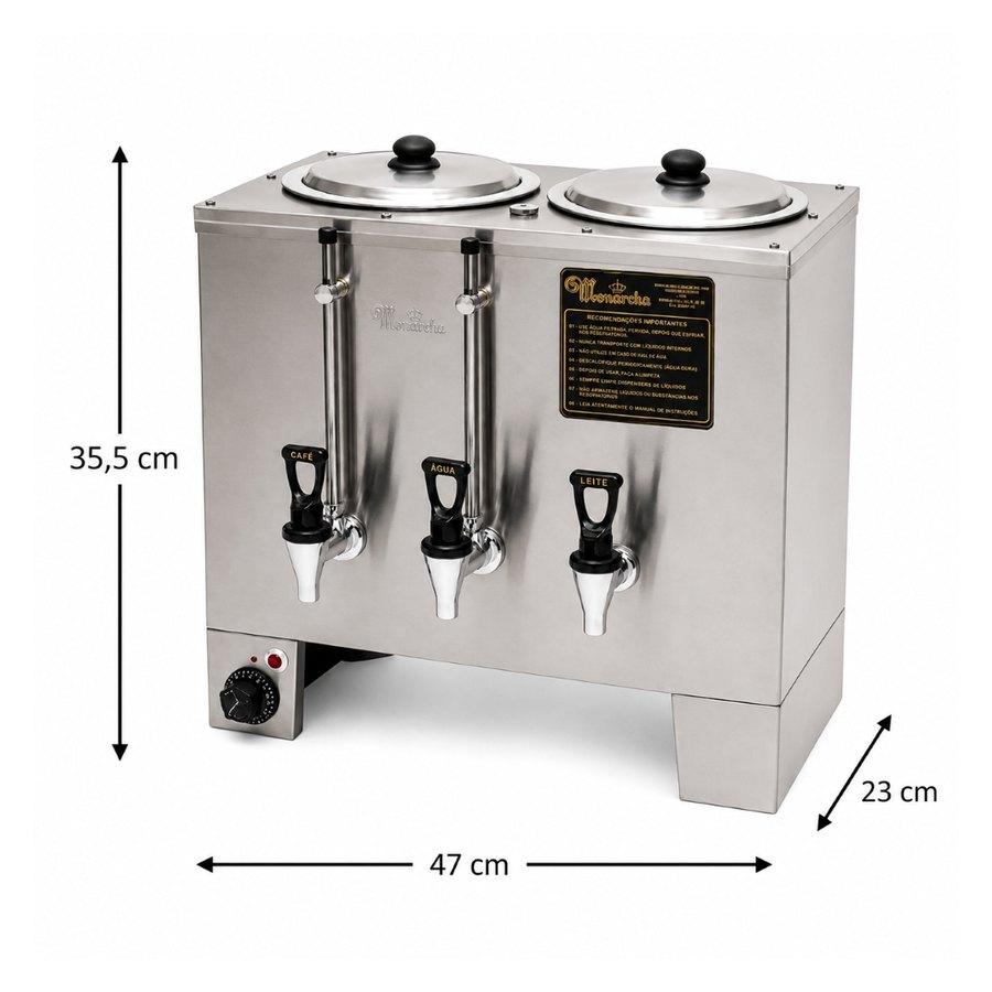 CAFETEIRA L CONJUNTO 2D CAFE/LEITE 6L 220V - MONARCHA