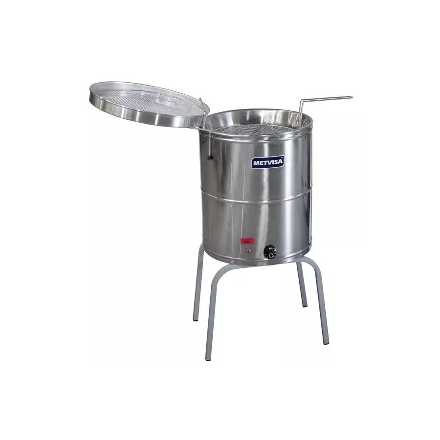FRITADEIRA ELETRICA A&O 38L REDONDA (23L OLEO/15L AGUA) 5000W - METVISA