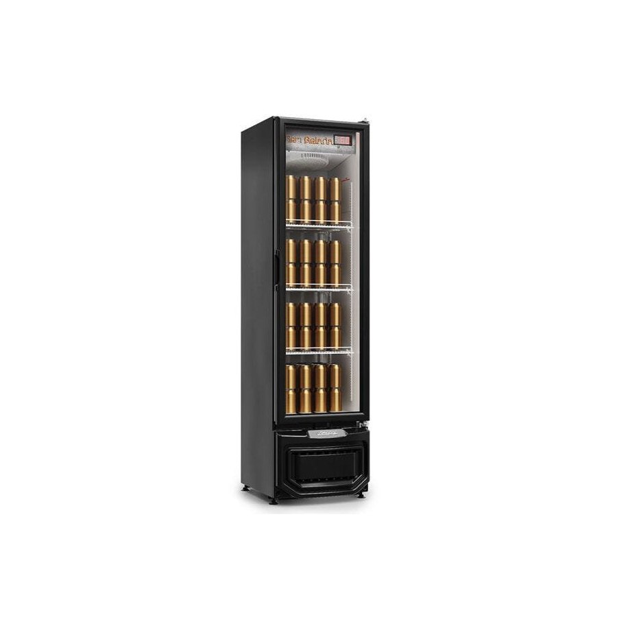 CERVEJEIRA 230L PORTA DE VIDRO LATERAIS PRETAS C/ DIGITAL DENTRO - GELOPAR