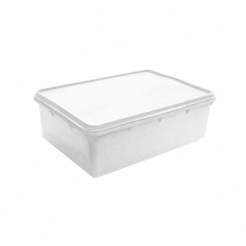 CAIXA RETANGULAR 6,5L COR NATURAL - PLASVALE