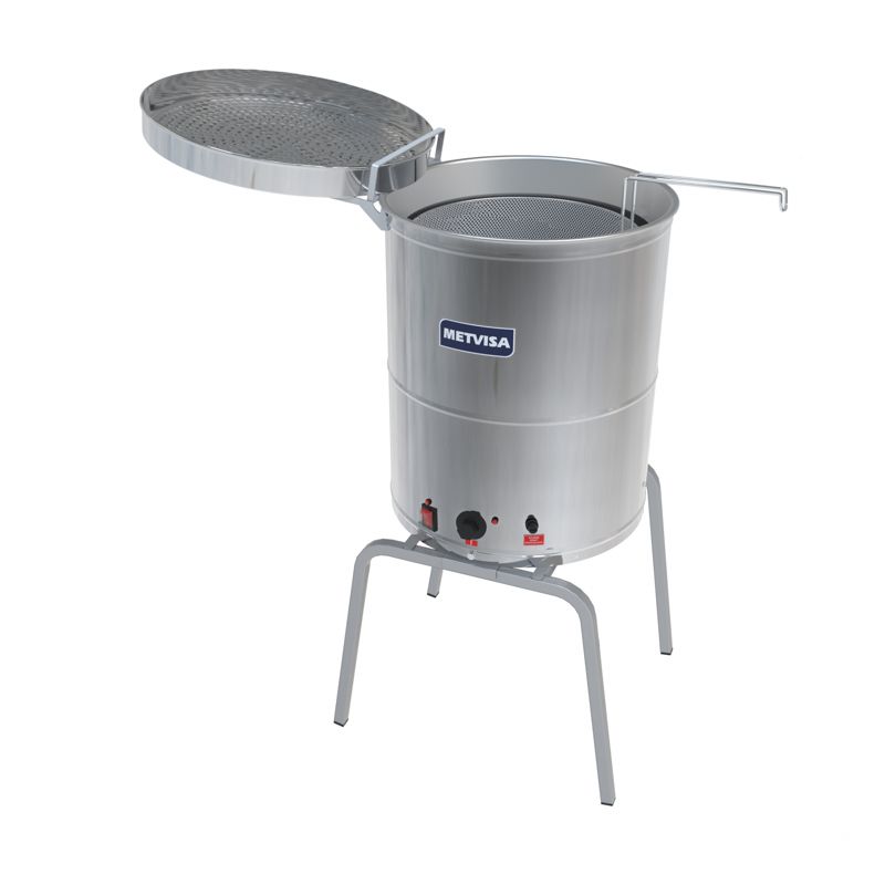 FRITADEIRA INDUSTRIAL ELETRICA REDONDA MAX 38L (23L OLEO / 15L AGUA) 8000W - METVISA