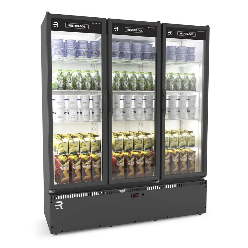AUTO SERVICO VANGUARD RESFRIADOS 3 PORTAS PRETO-BRANCO ASVR3PPB 220V - REFRIMATE