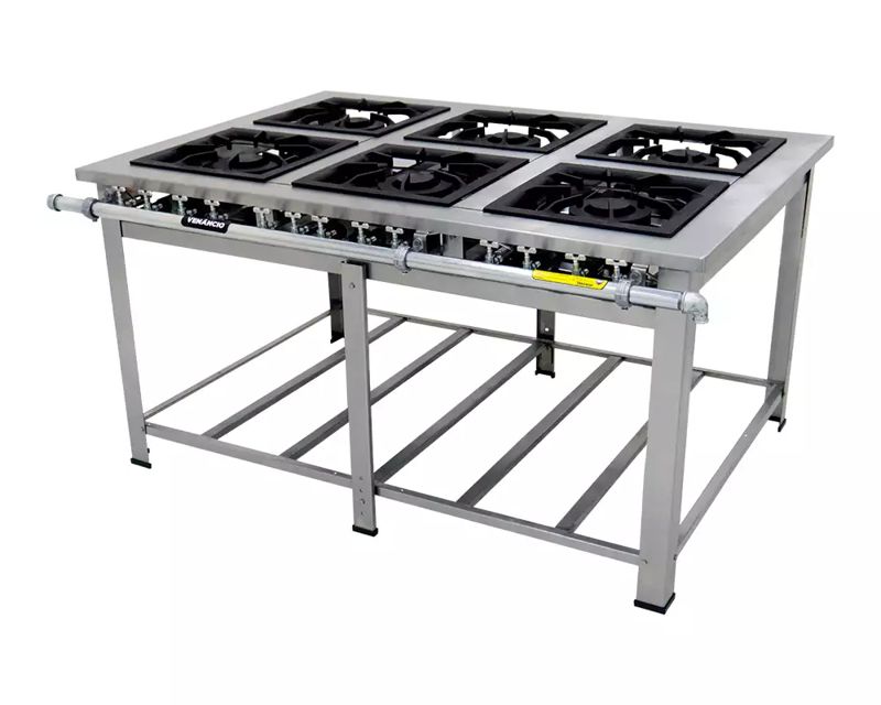 FOGAO MAXI INOX 6 BC (6QD) 40X40 ESPERA P/ FORNO - VENANCIO