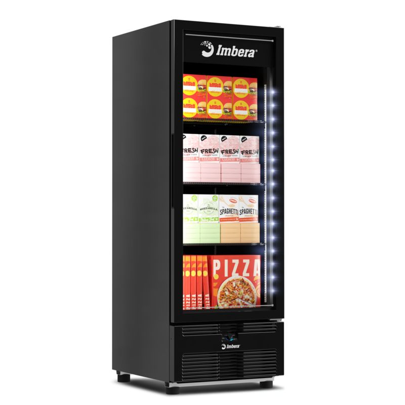 FREEZER VERTICAL 570L PORTA DE VIDRO ESTATICO CON EVZ21-F1 FULL BLACK - IMBERA