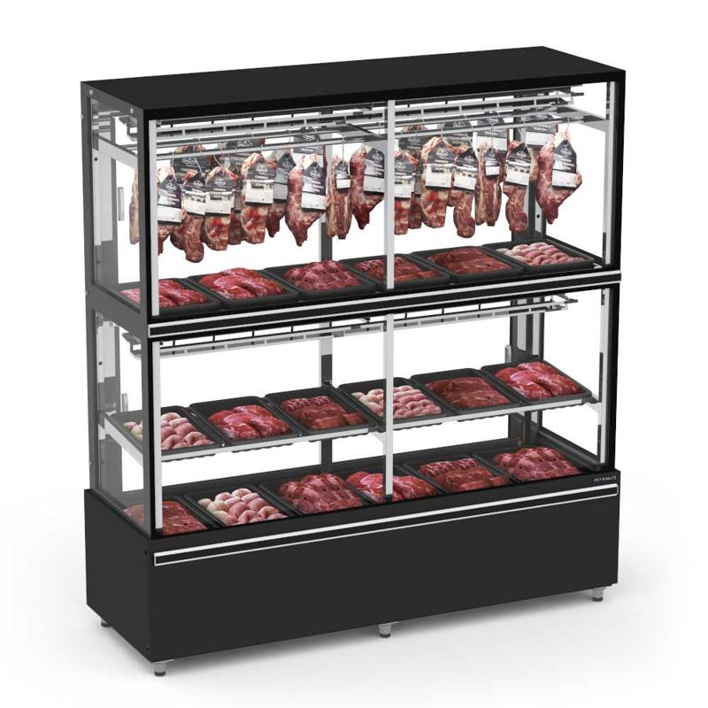 EXPOSITOR AÇOUGUE VANGUARD 3000MT TOP AR FORÇADO VIDROS DUPLOS C/AQUECIMENTO - REFRIMATE