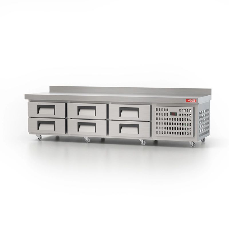 BALCÃO REFRIGERADO COM 6 GAVETAS BRG20 2,00M 220V - RED CHAMELEON