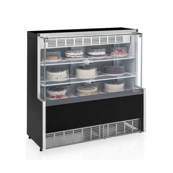 Vitrine Refrigerada Confeitaria C/Serpentina (74, 140 e 175cm) Gelopar