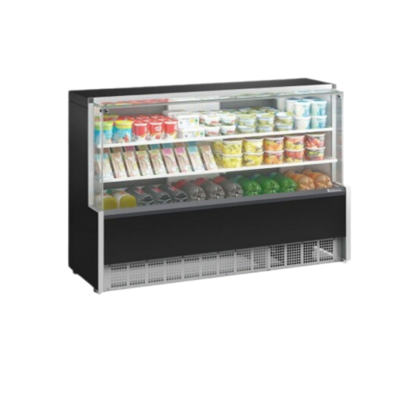 Balcão Refrigerado Vidro Reto 1,75M 2 Placas Frias Gelopar GPDA-175R PR 220V