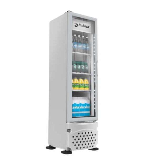 Expositor e Refrigerador Vertical VR-08 Br Imbera - Branco Inverter 244L Porta de Vidro